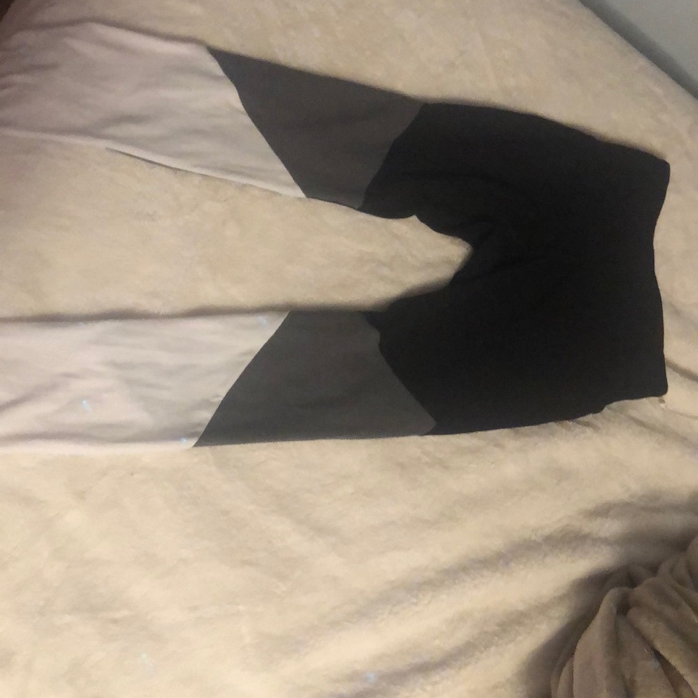 Black,Grey,and White leggings